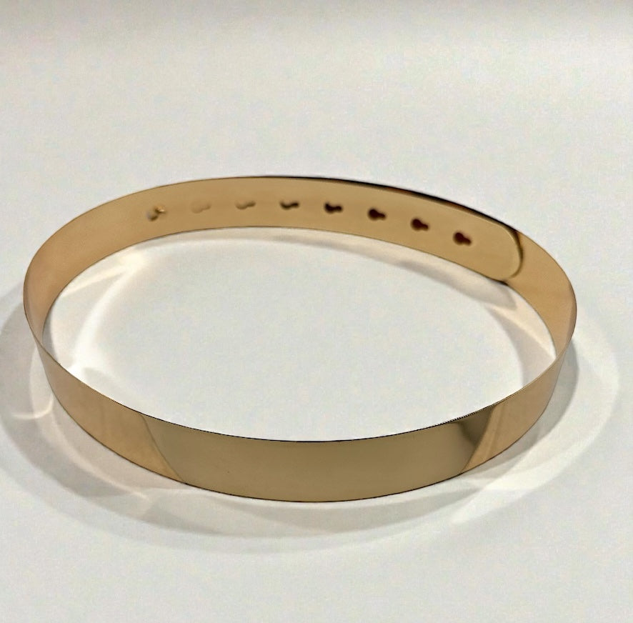 Elegant Glamorous Metal Sleek Sculpted Sophisticated Waist Belt – Gold & Silver in Two Adjustable Sizes - Fatisha Boutique #