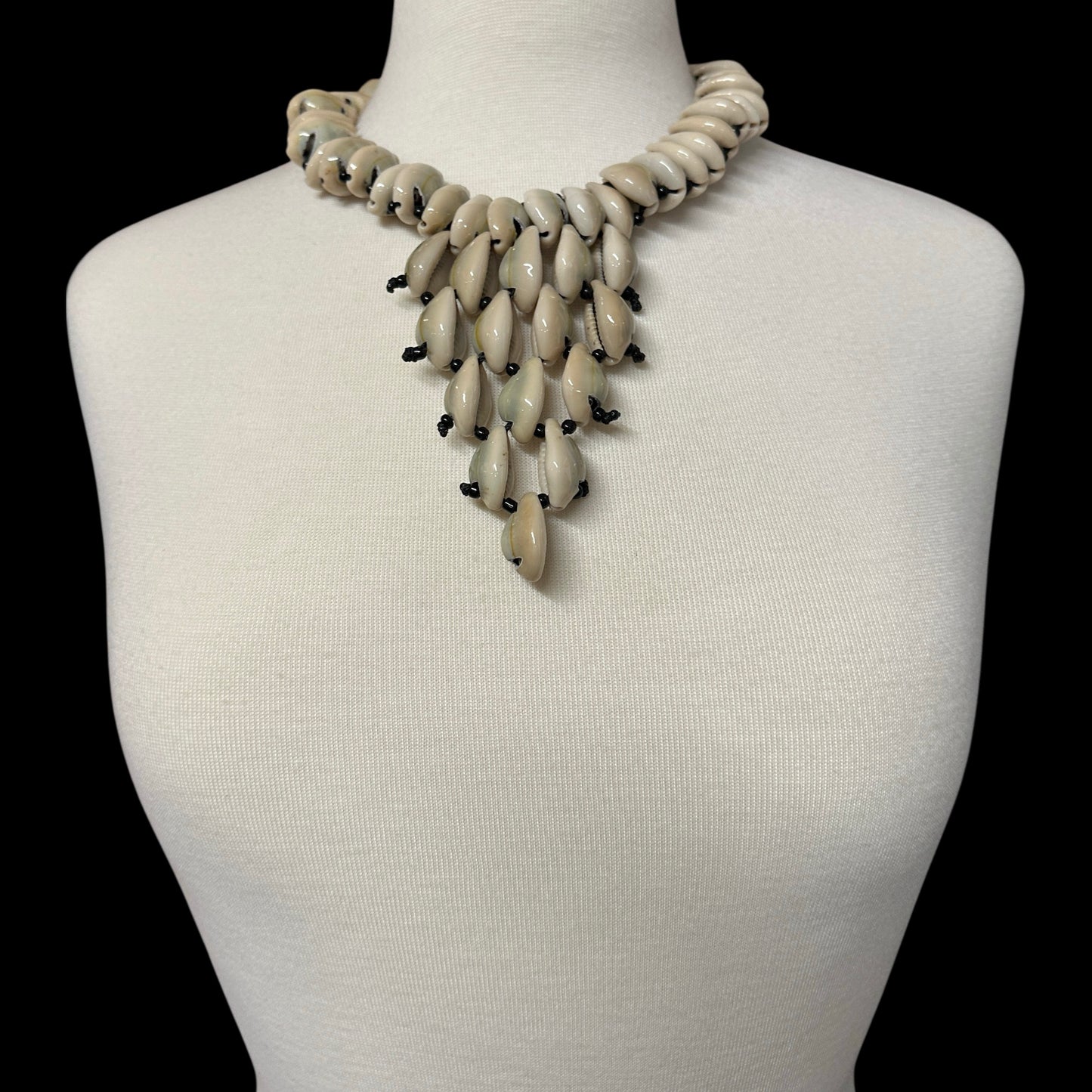 Authentic African Cowrie Shell Statement Necklace – Handmade Tribal Beaded Pendant Jewellery - Fatisha Boutique #