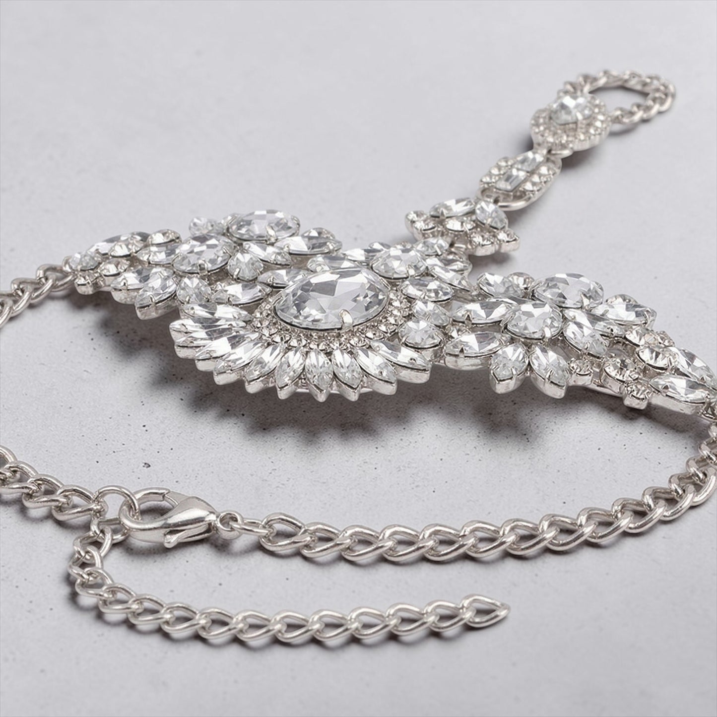 Crystal Barefoot Sandal Anklet – Bridal Barefoot Sandals, Beach Wedding Jewellery, Boho Chic Foot Jewellery - Fatisha Boutique #