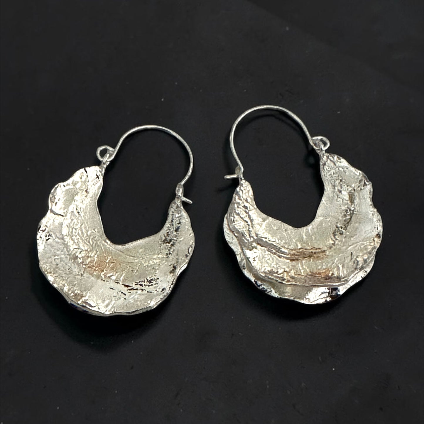 Fulani Style Sculptural Earrings – Textured Gold & Silver Drops - Fatisha Boutique #