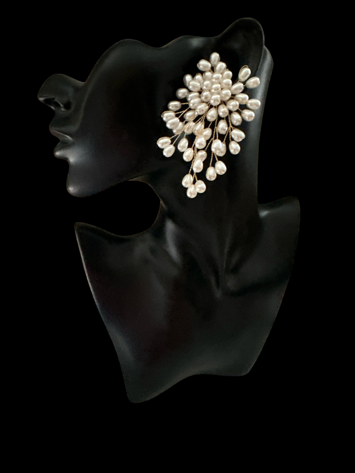Elegant Faux Pearl Cluster Statement Stud Earrings - Fatisha Boutique Fatisha Boutique