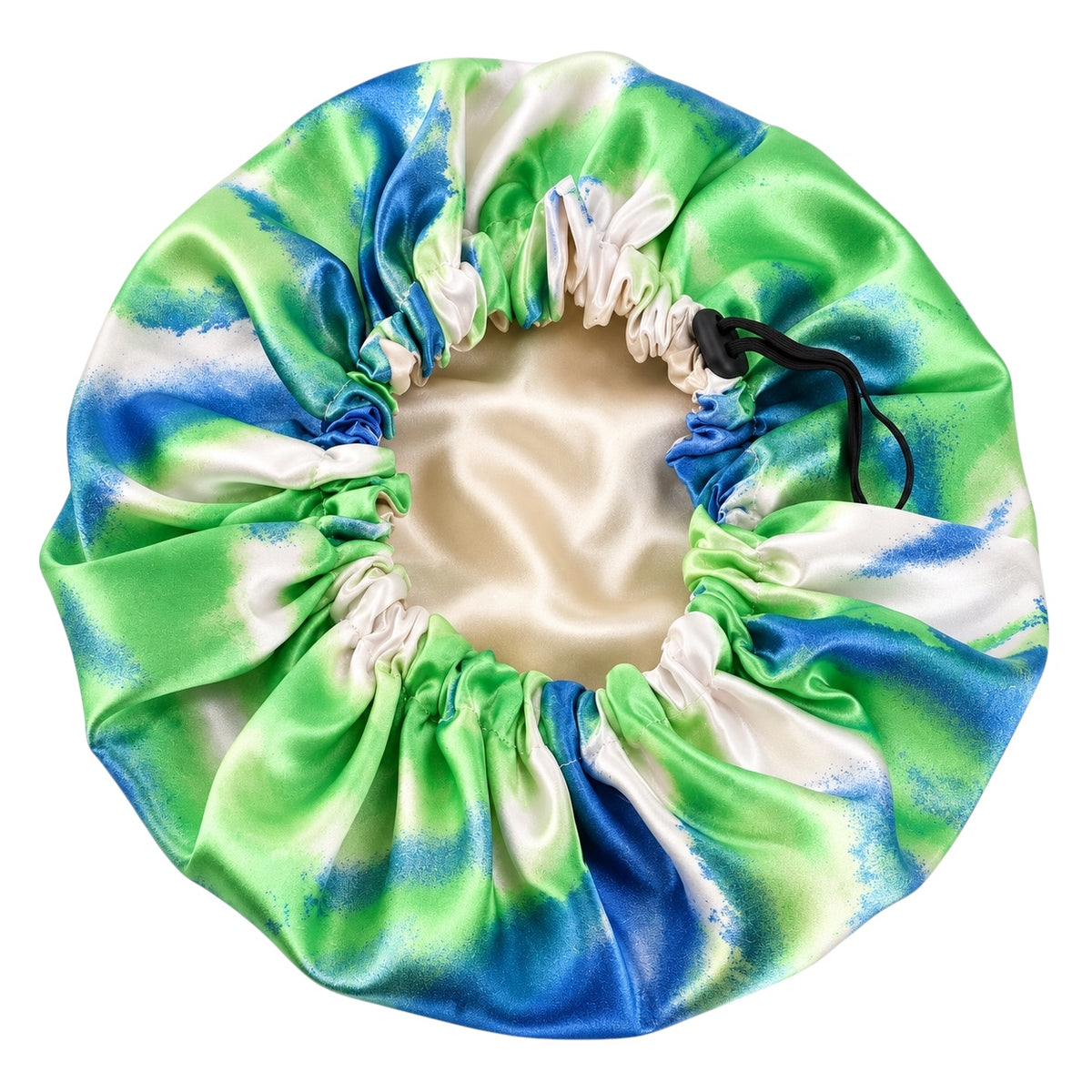 Kids Adjustable Tie-Dye Satin Silk Bonnet – Double Layer, Ages 1–5 - Fatisha Boutique Fatisha Boutique