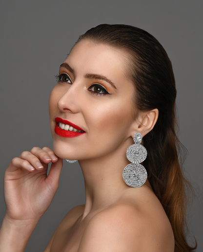 Elegant Long Glamorous Statement Diamante Rhinestone Dangle Earrings