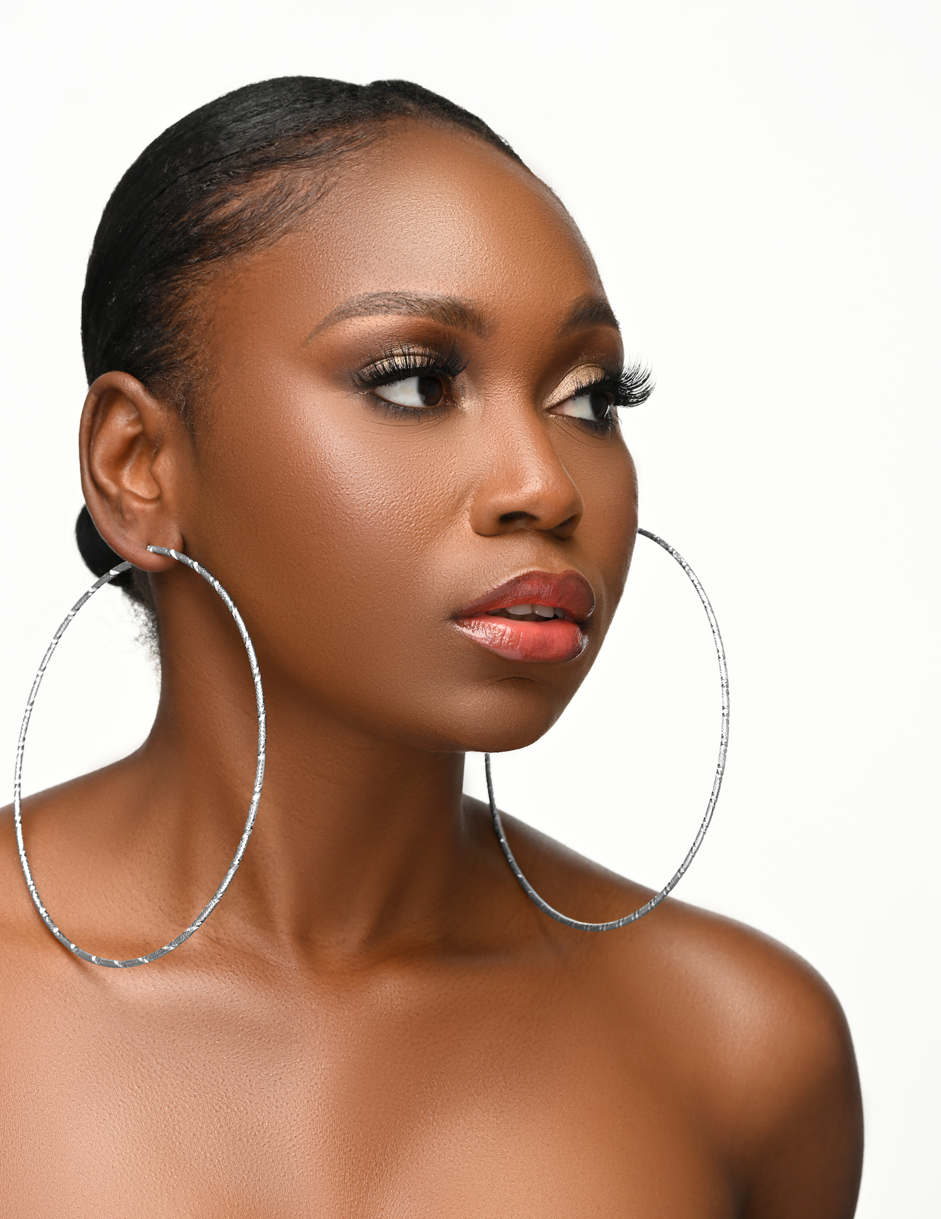 Extra large 14cm Lightweight Chunky Thick Oversized Statement Hoop Earrings