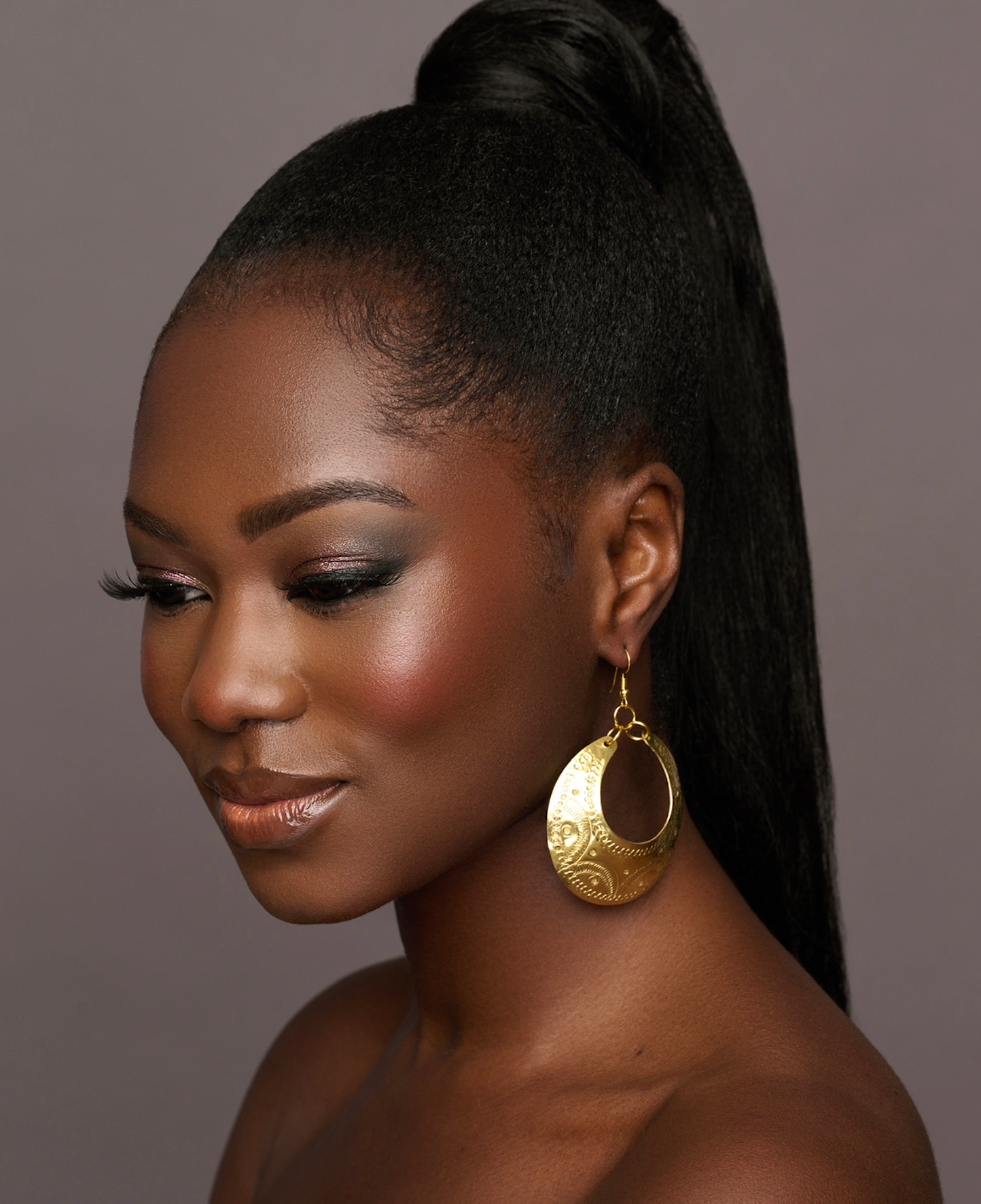 Engraved African Brass Earrings – Authentic Ethnic Dangle Jewellery - Fatisha Boutique #