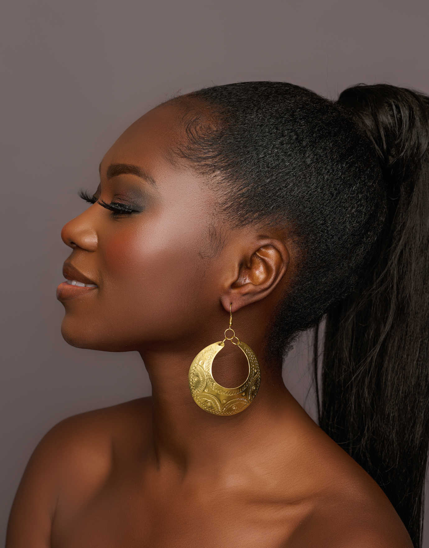 Engraved African Brass Earrings – Authentic Ethnic Dangle Jewellery - Fatisha Boutique #