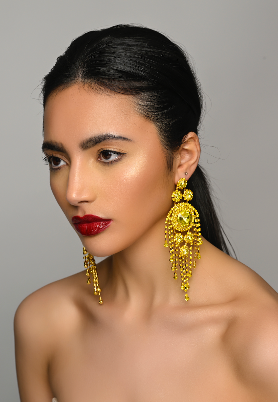 Luxury Crystal Chandelier Tassel Earrings – Glamorous Statement Jewellery