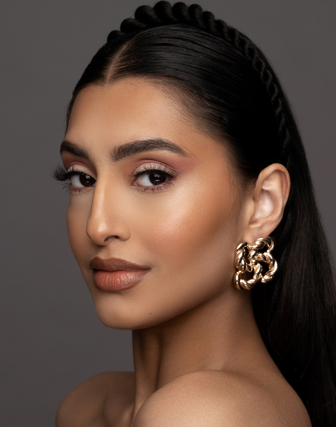 Elegant Gold Knot Statement Stud Drop Earrings – Formal & Unique Style - Fatisha Boutique #