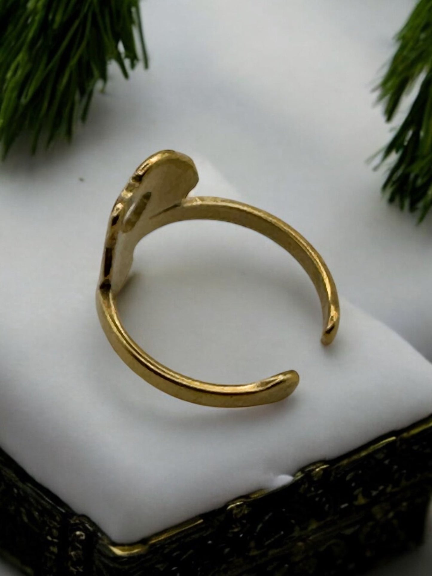 Adjustable Africa Map Stainless Steel Ring | Heart Cut - Out Design - Fatisha Boutique