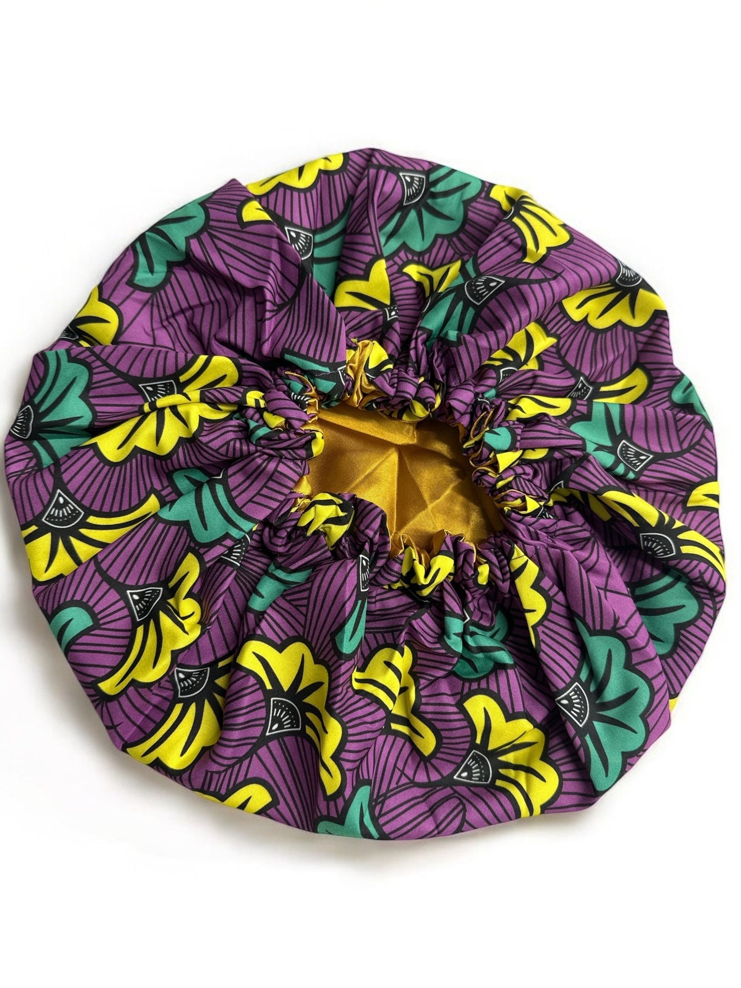 Adjustable Double - Layered Reversible Ankara Satin Silk Bonnet Caps – Stylish & Protective Hair Care - Fatisha Boutique