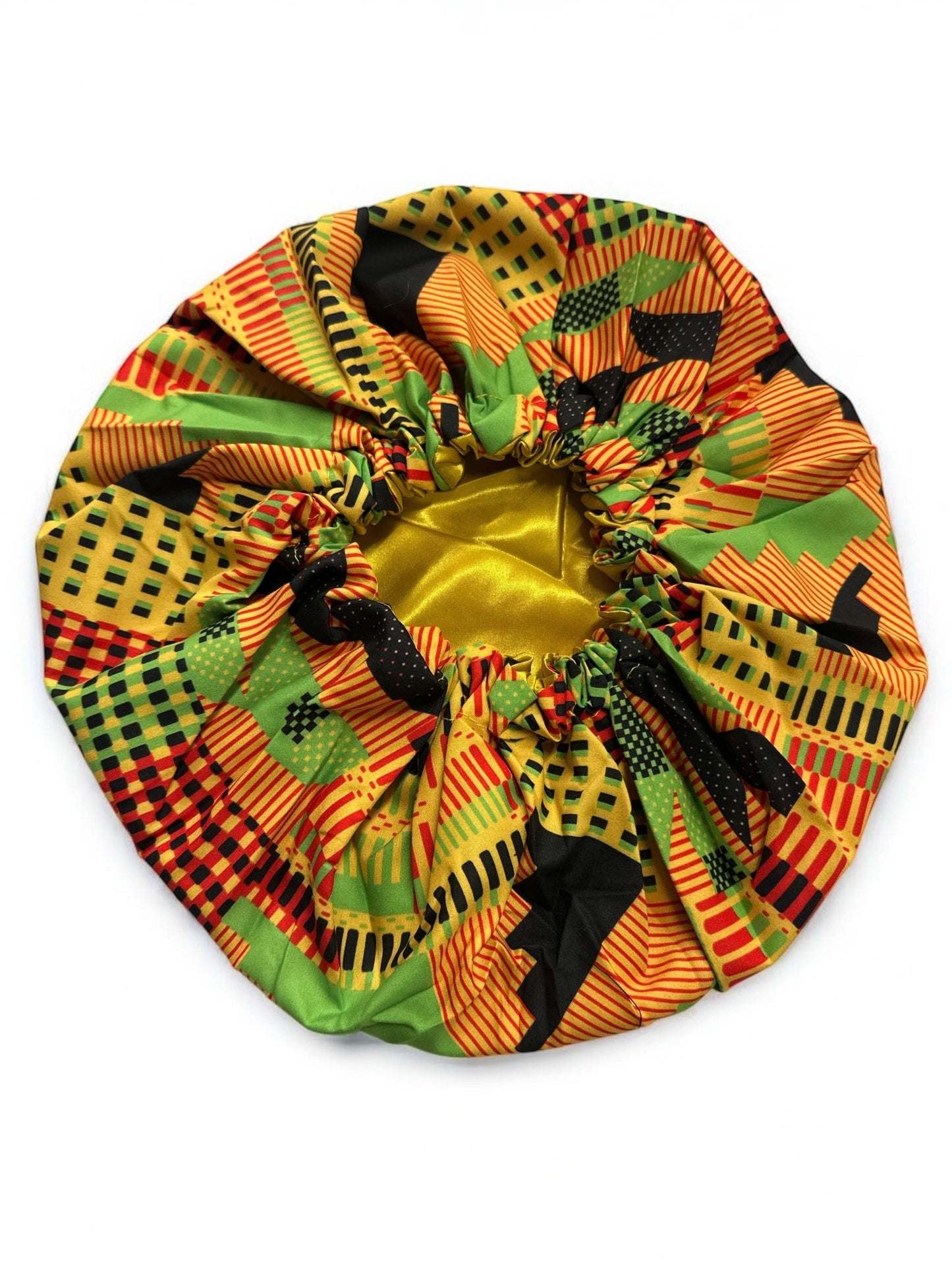 Adjustable Double - Layered Reversible Ankara Satin Silk Bonnet Caps – Stylish & Protective Hair Care - Fatisha Boutique