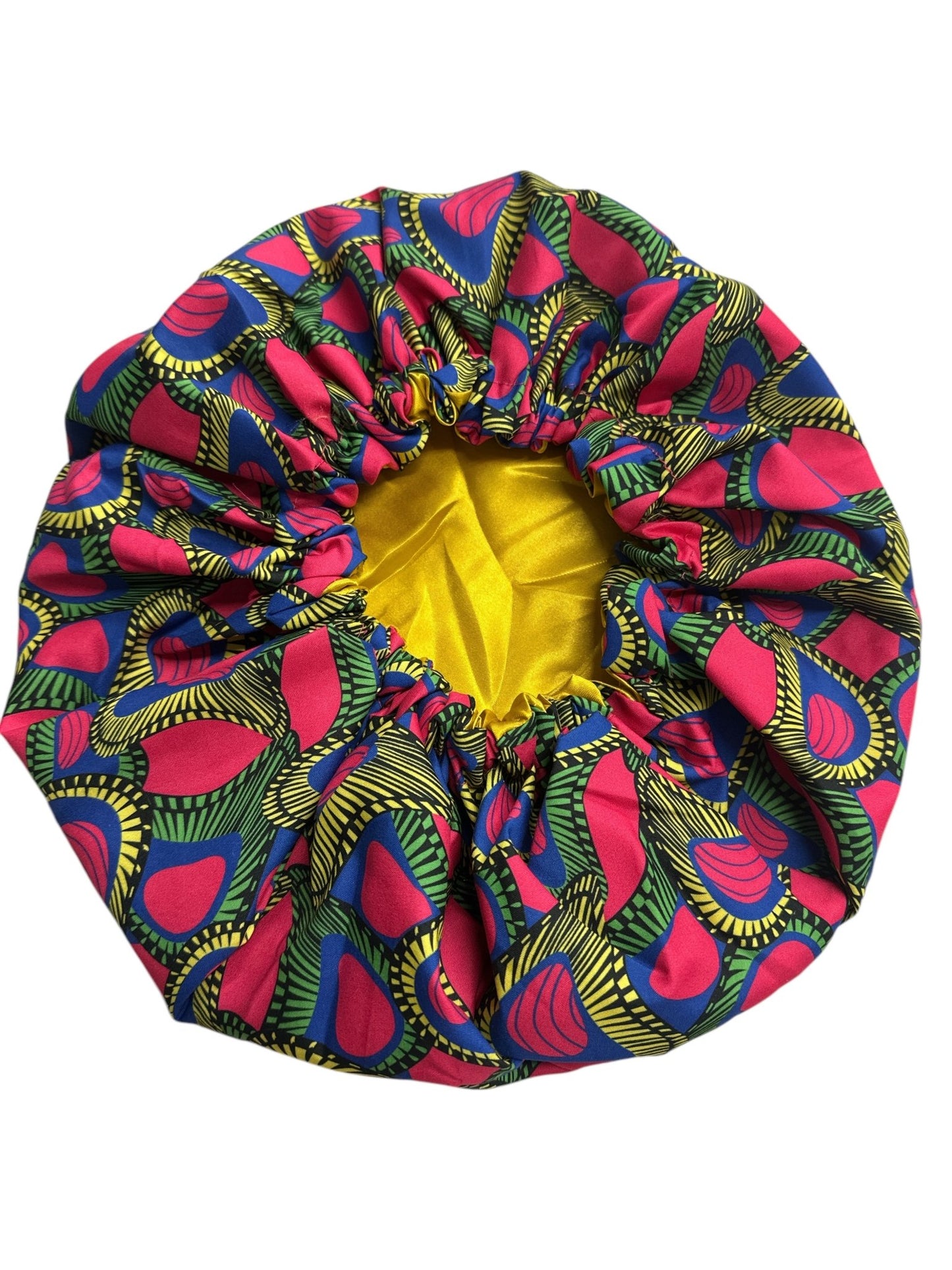 Adjustable Double - Layered Reversible Ankara Satin Silk Bonnet Caps – Stylish & Protective Hair Care - Fatisha Boutique