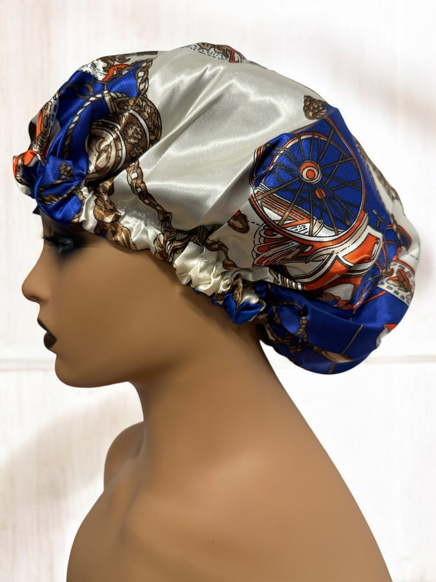 Adjustable Double - Layered Reversible Satin Silk Bonnet Cap – Premium Hair Protection Sleep Cap - Fatisha Boutique