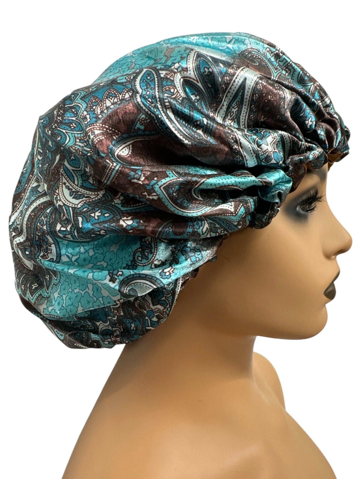 Adjustable Double - Layered Reversible Satin Silk Bonnet Cap – Premium Hair Protection Sleep Cap - Fatisha Boutique