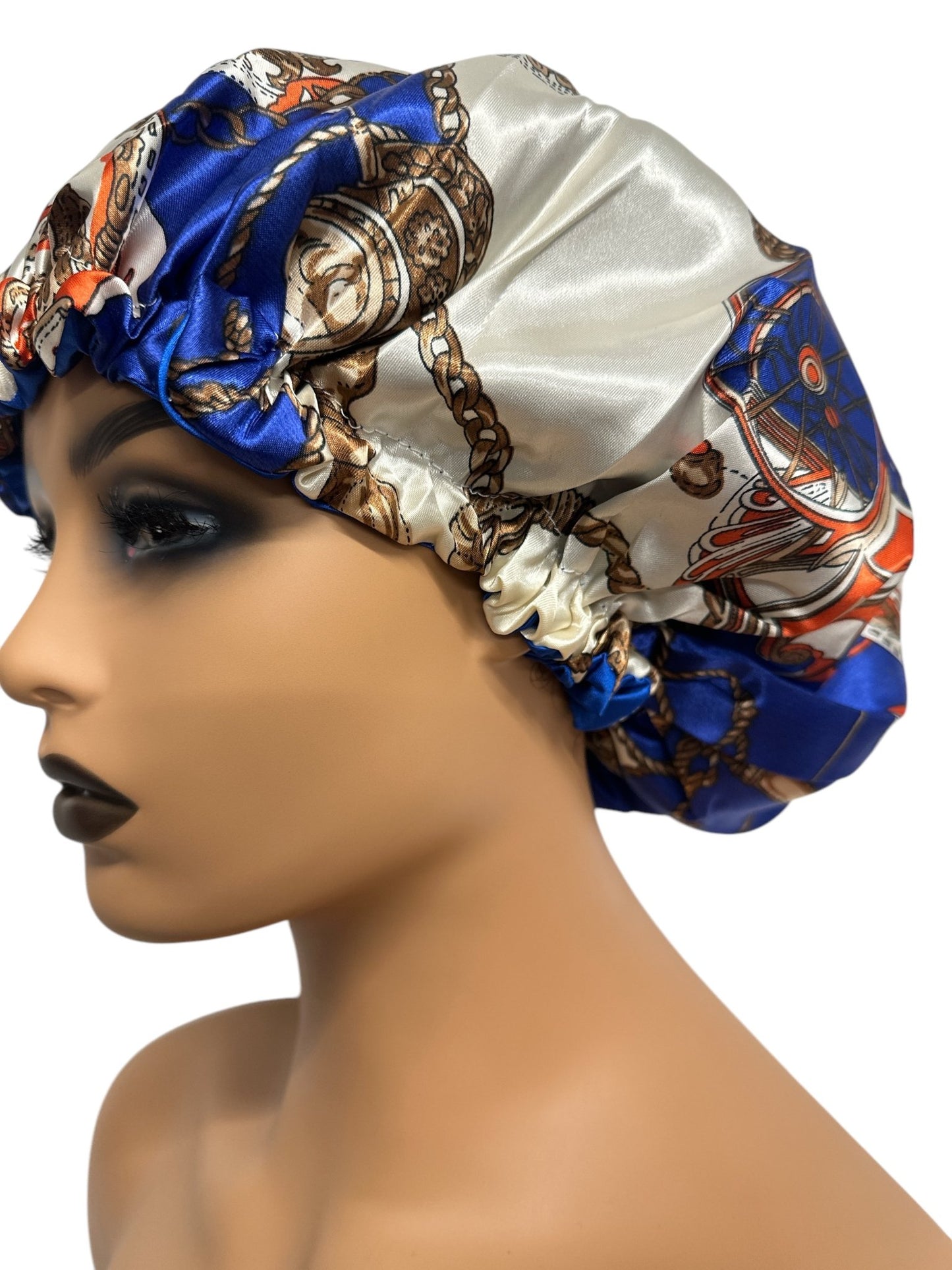 Adjustable Double - Layered Reversible Satin Silk Bonnet Cap – Premium Hair Protection Sleep Cap - Fatisha Boutique