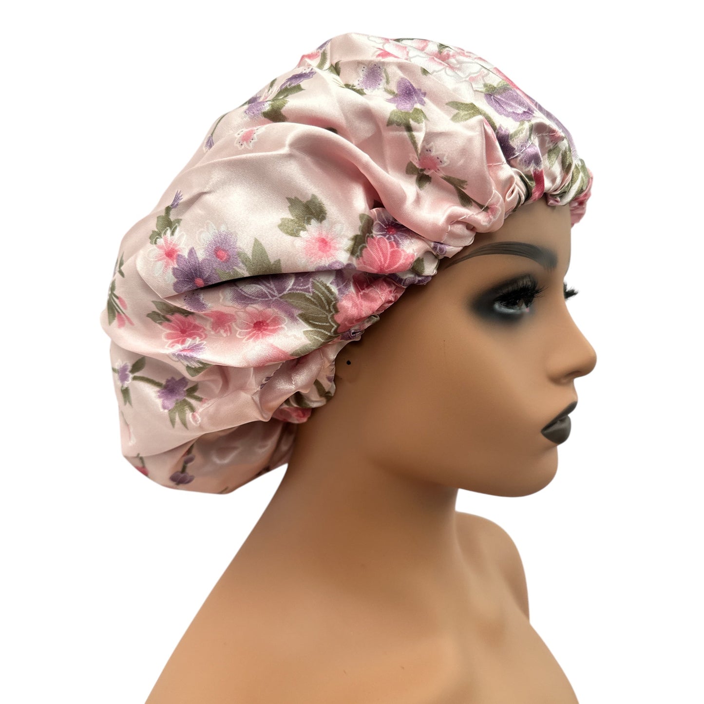 Adjustable Double - Layered Reversible Satin Silk Bonnet Cap – Premium Hair Protection Sleep Cap - Fatisha Boutique