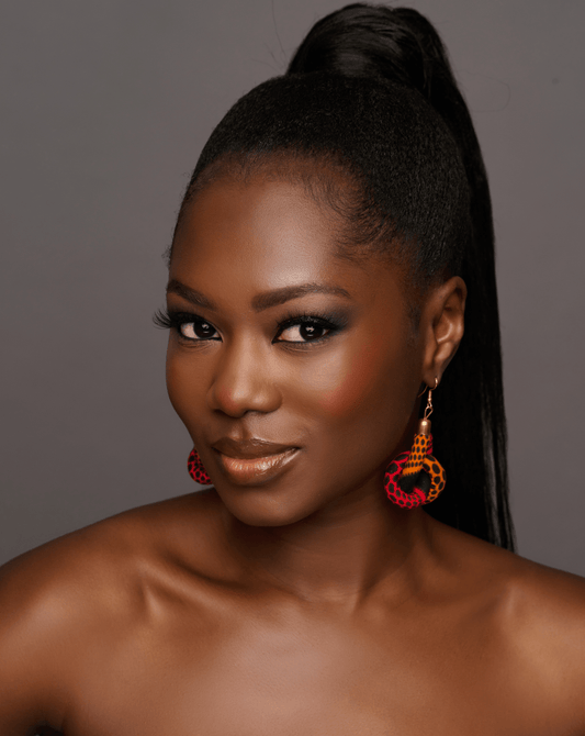 Ankara Print Fabric Dangle Knot Earrings - Fatisha Boutique