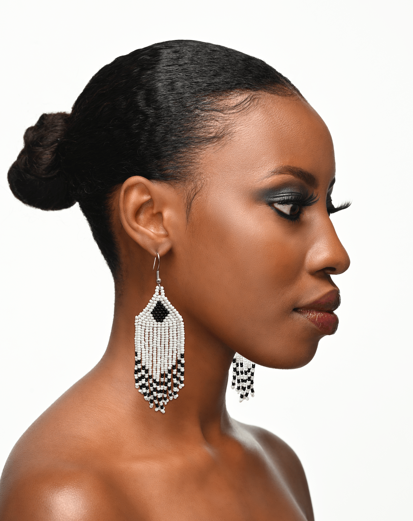 Authentic African Beaded Ethnic Dangle Earrings - Fatisha Boutique
