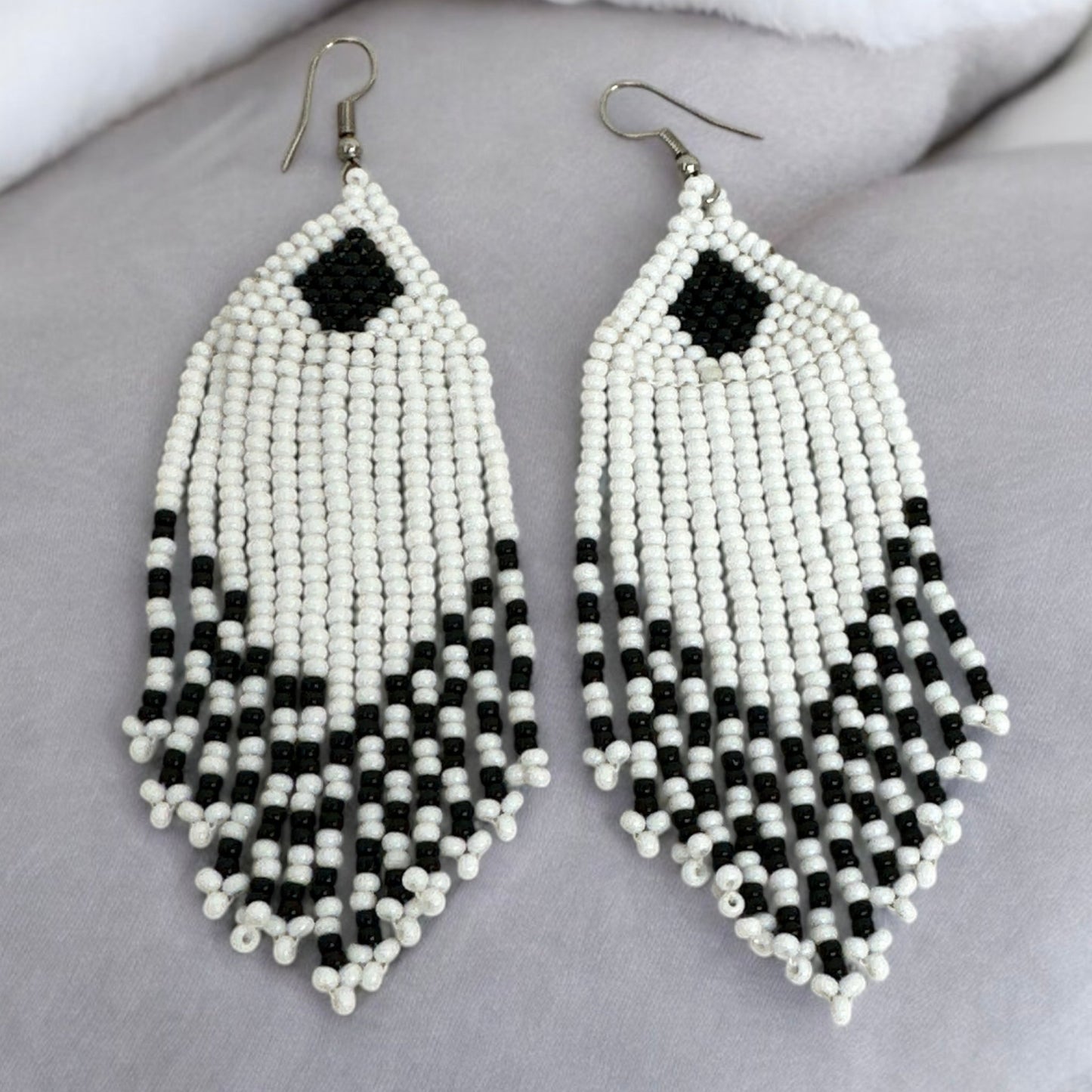 Authentic African Beaded Ethnic Dangle Earrings - Fatisha Boutique