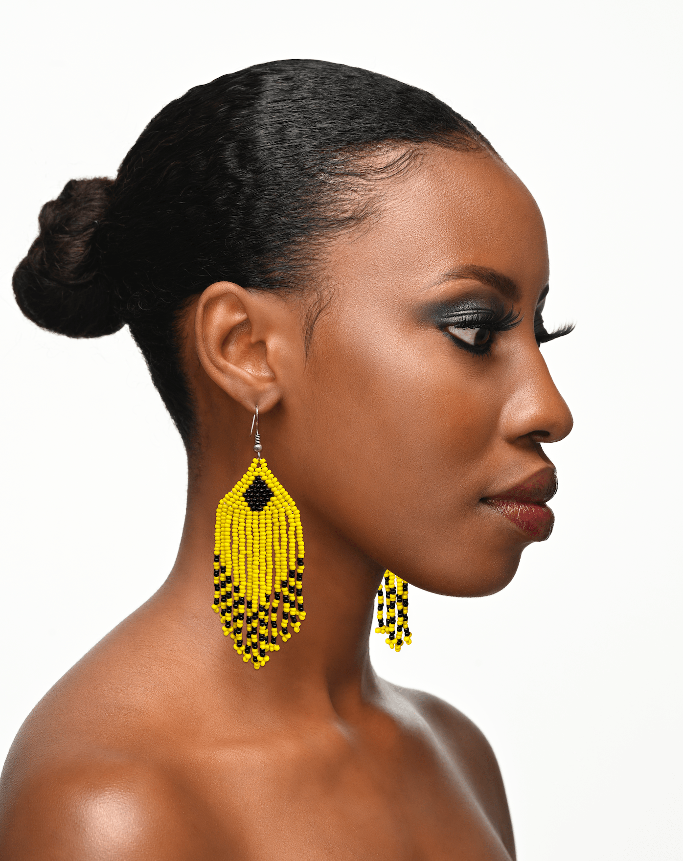 Authentic African Beaded Ethnic Dangle Earrings - Fatisha Boutique