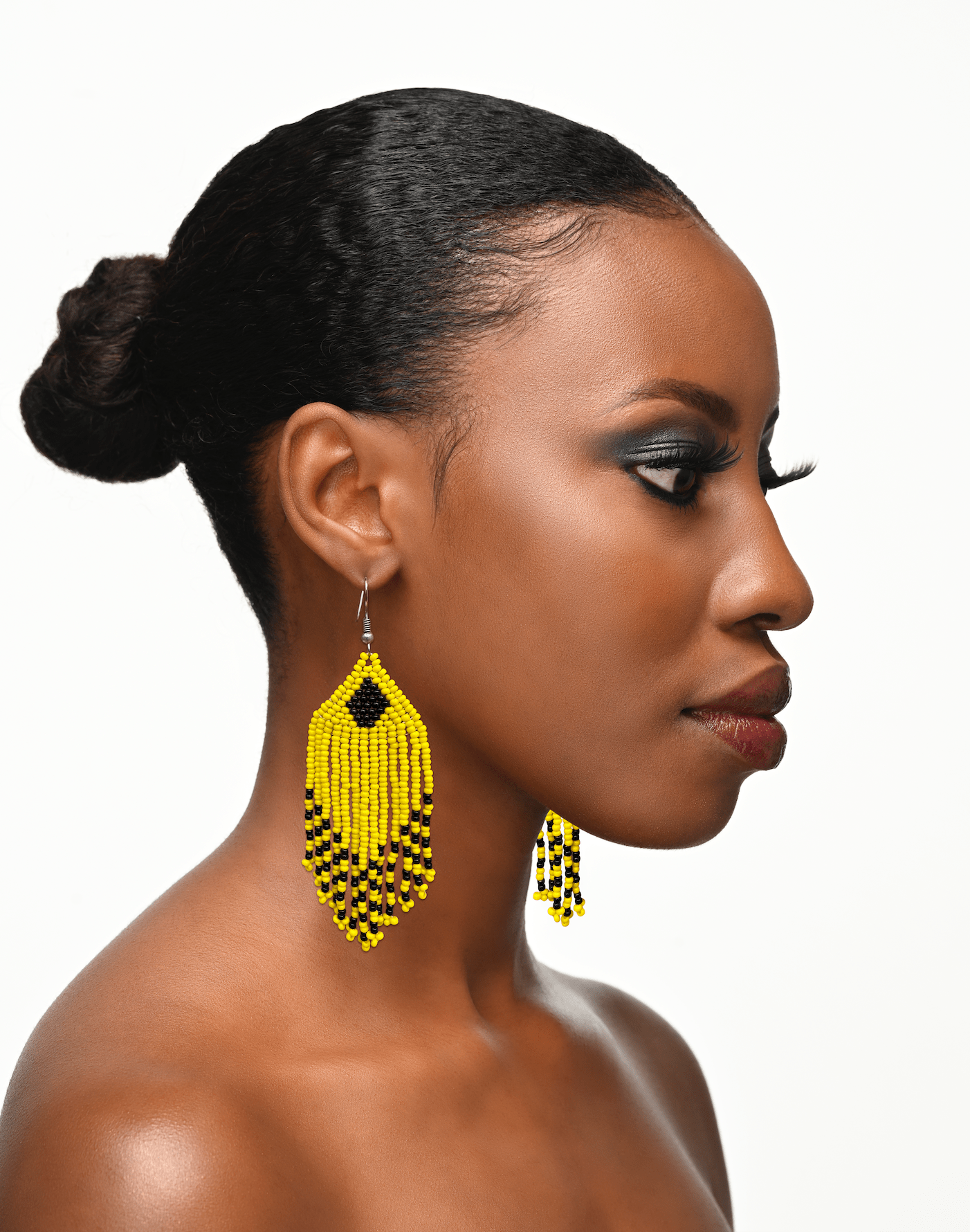 Authentic African Beaded Ethnic Dangle Earrings - Fatisha Boutique