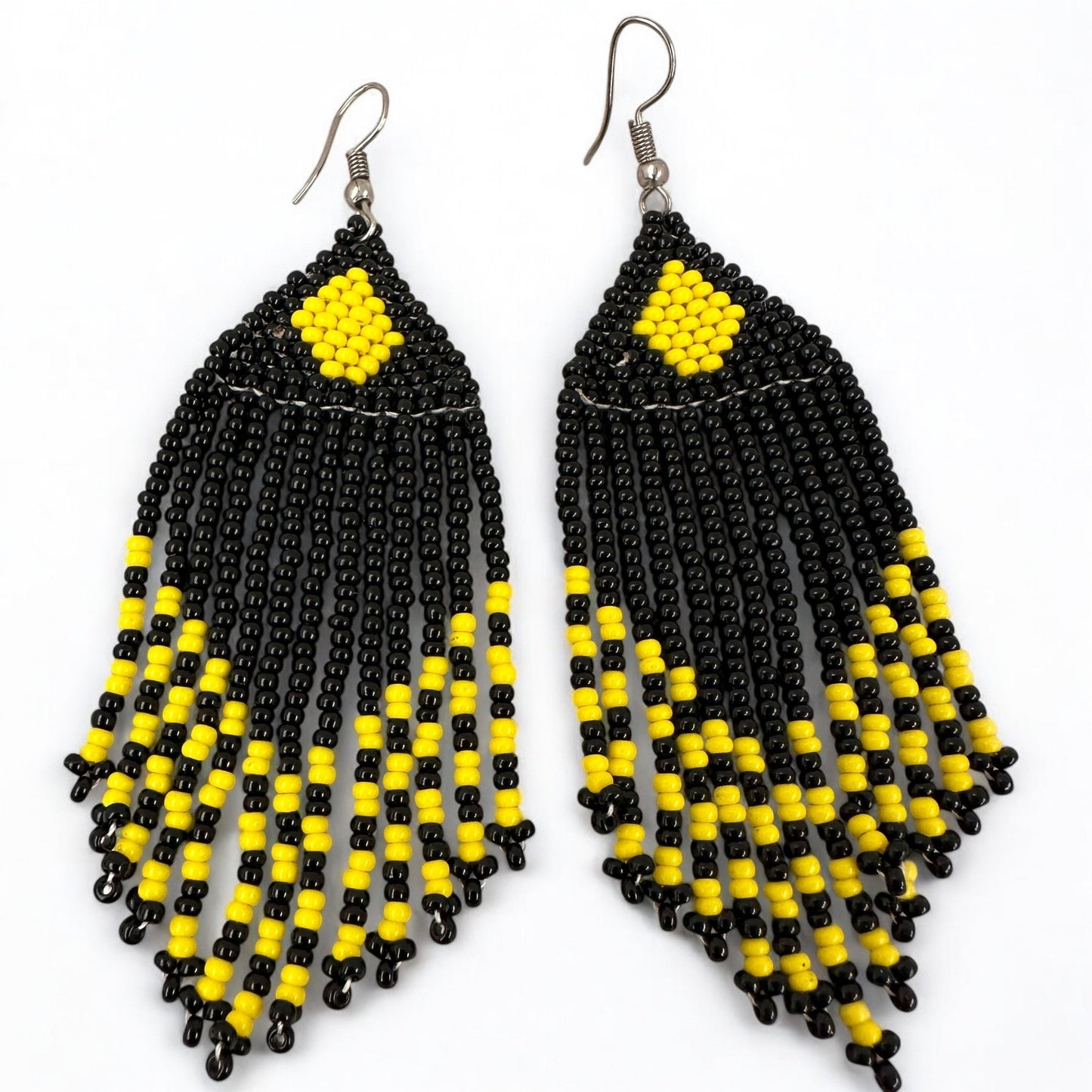Authentic African Beaded Ethnic Dangle Earrings - Fatisha Boutique