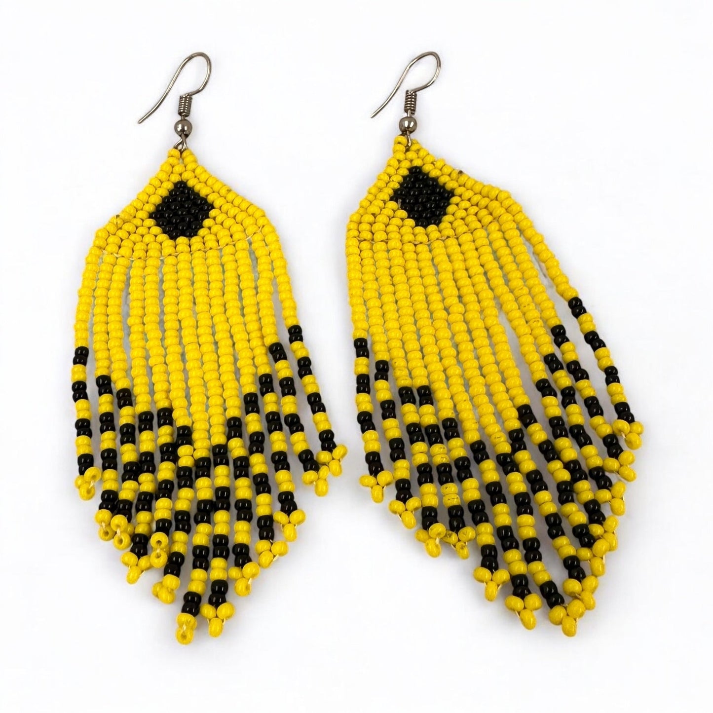 Authentic African Beaded Ethnic Dangle Earrings - Fatisha Boutique