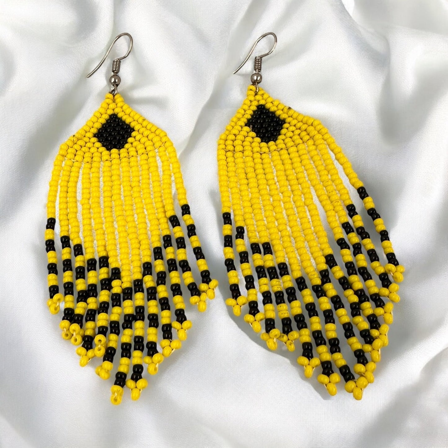 Authentic African Beaded Ethnic Dangle Earrings - Fatisha Boutique