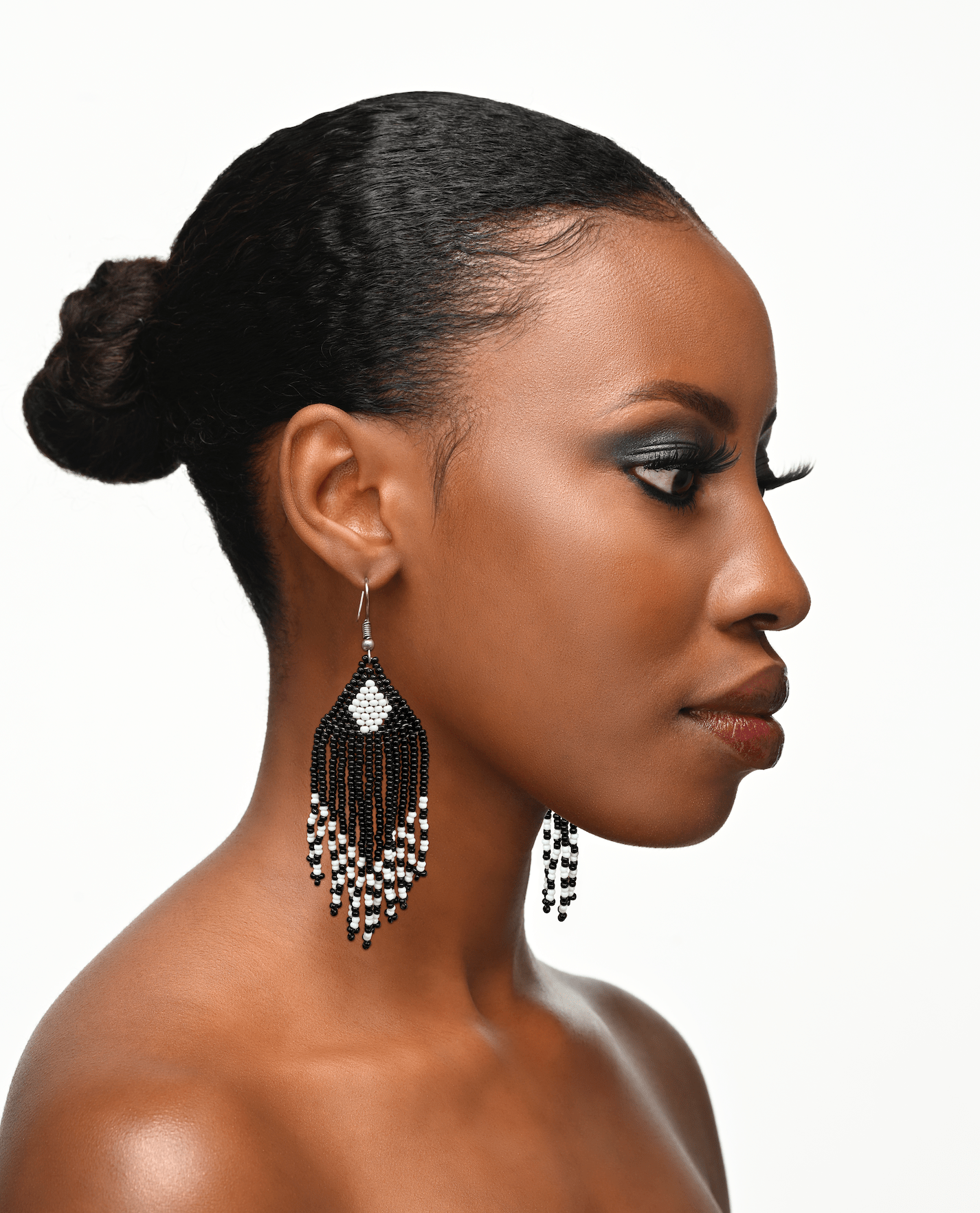 Authentic African Beaded Ethnic Dangle Earrings - Fatisha Boutique