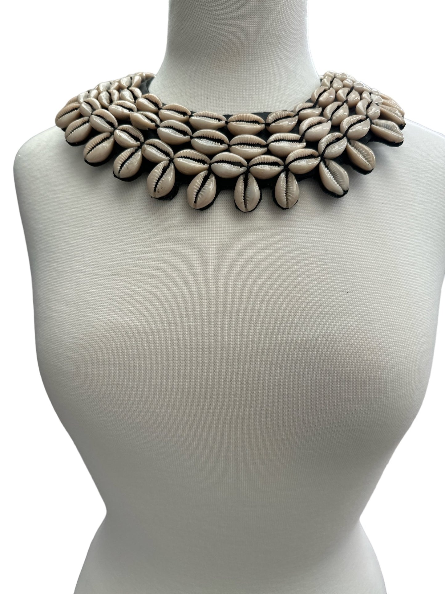Authentic African Cowrie Seashell Beaded CollarNecklace - Fatisha Boutique