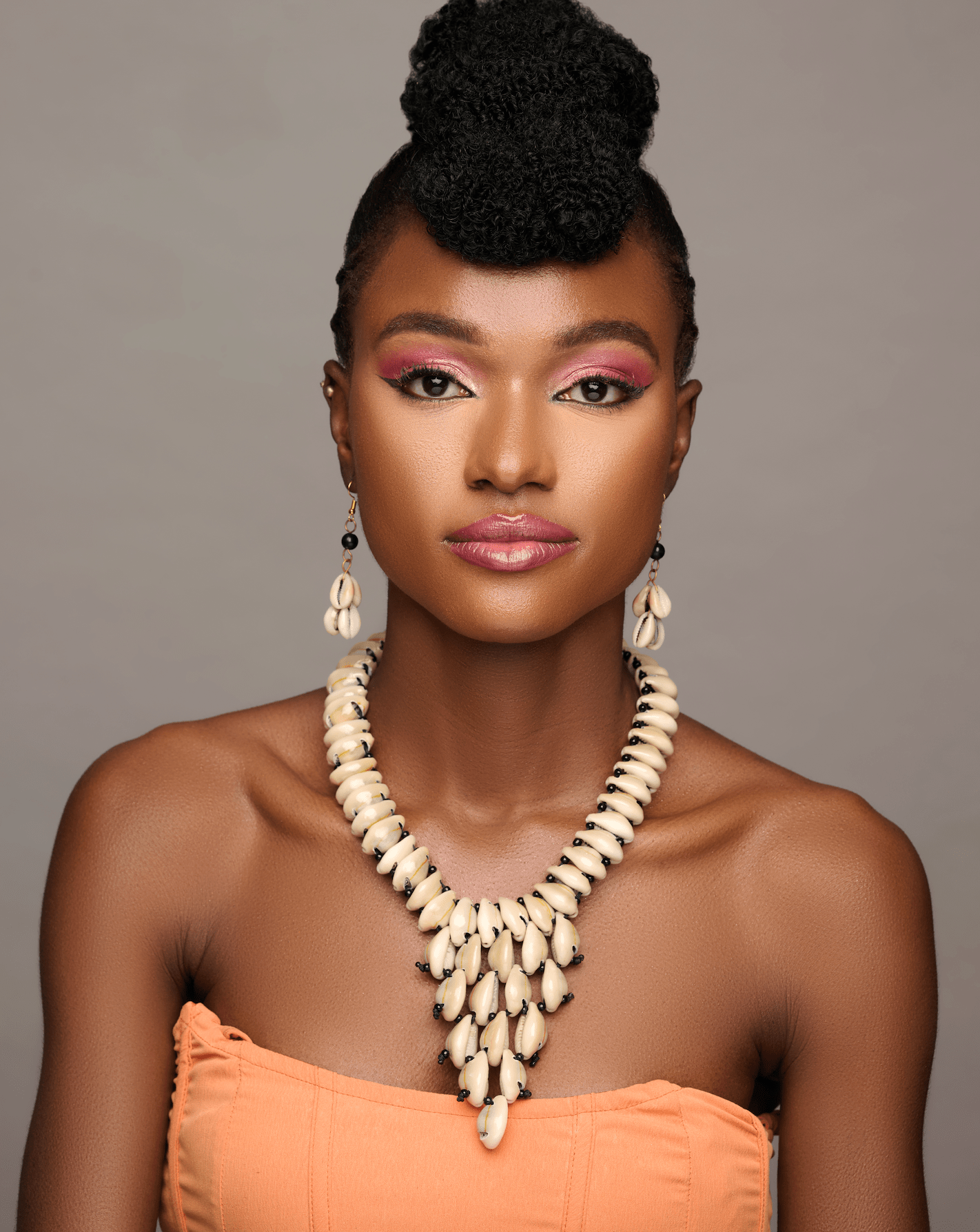 Authentic African Cowrie Seashells Beaded Necklace Pendant - Fatisha Boutique