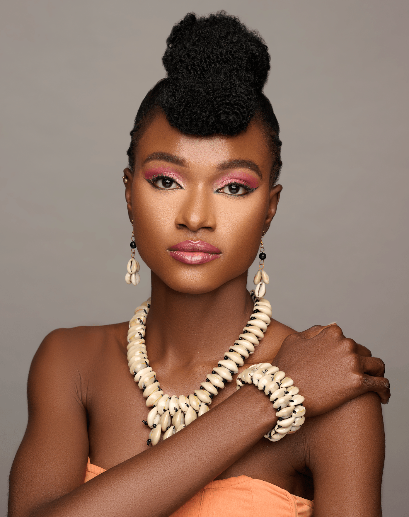 Authentic African Cowrie Seashells Beaded Necklace Pendant - Fatisha Boutique