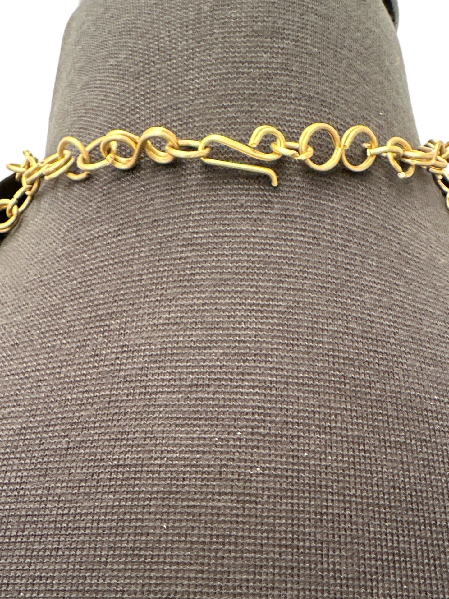 Authentic African Engraved Brass Statement Pendant Necklace - Fatisha Boutique