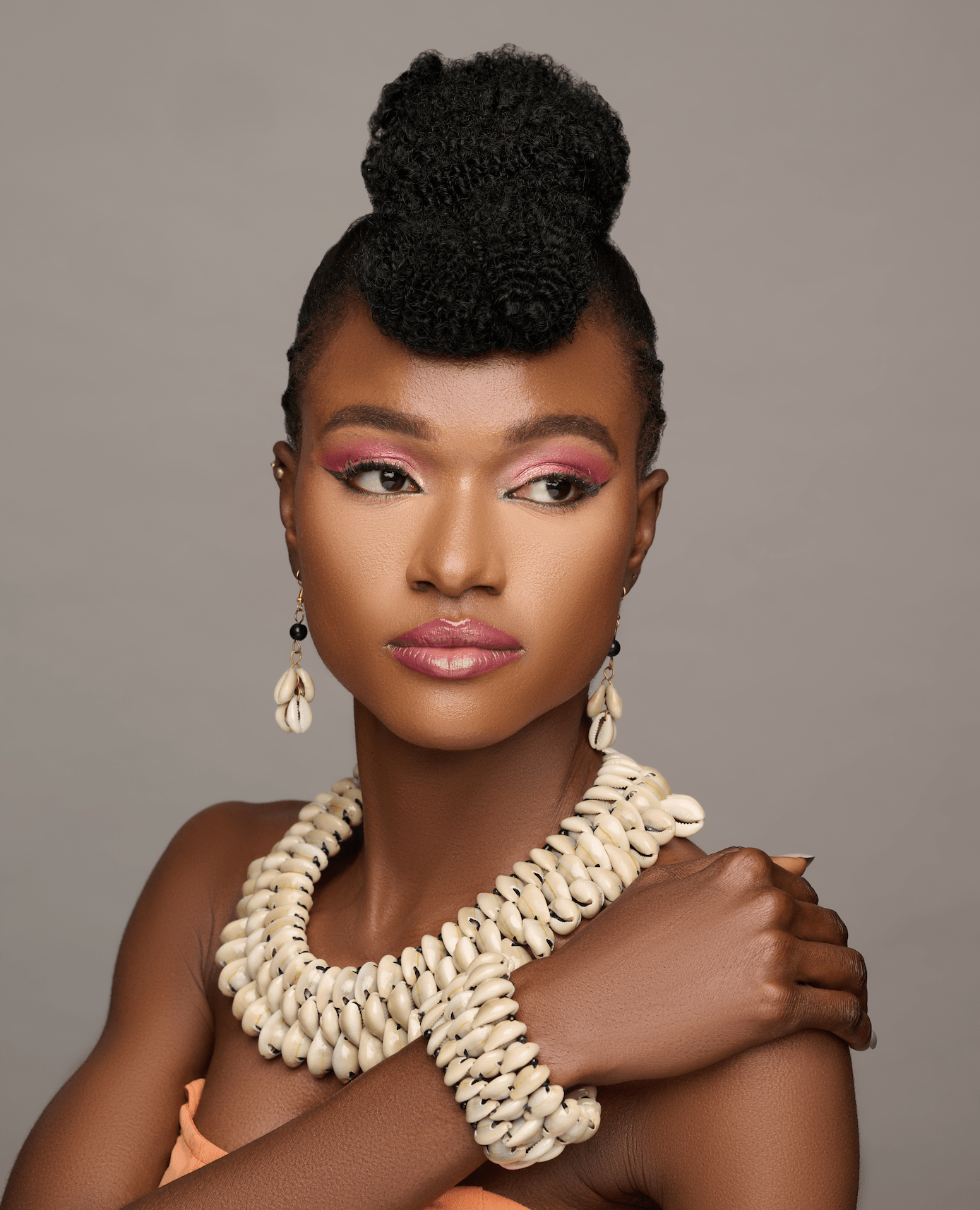 Authentic African Ethnic Cowrie Sea Shells Beaded Collar Necklace - Fatisha Boutique