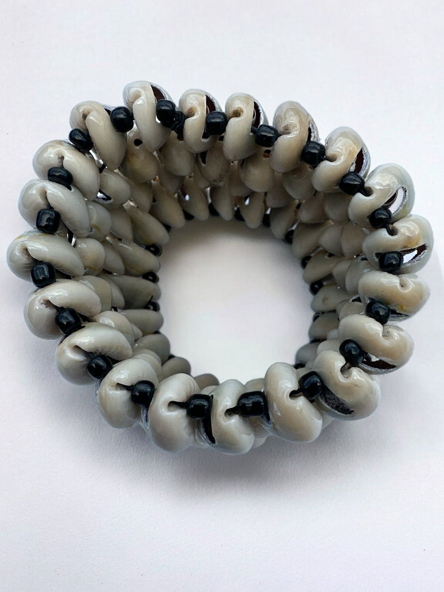 Authentic African four Layered Beaded Cowrie Seashell Bangle Bracelet - Fatisha Boutique