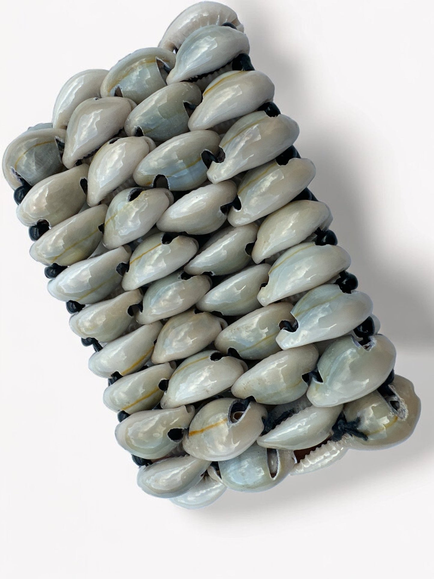 Authentic African four Layered Beaded Cowrie Seashell Bangle Bracelet - Fatisha Boutique