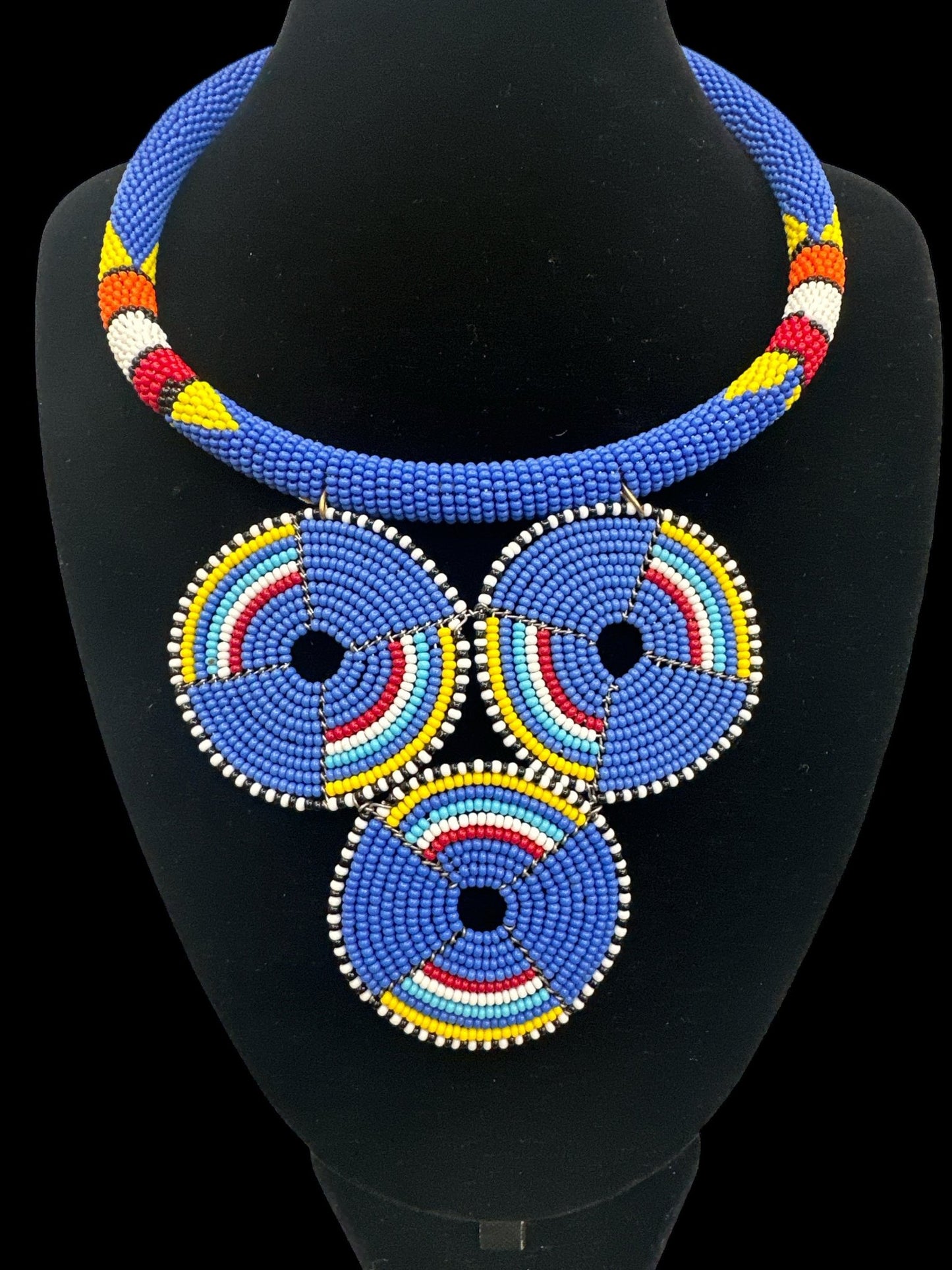 Authentic African Lilac Beaded Pendant Necklace - Fatisha Boutique