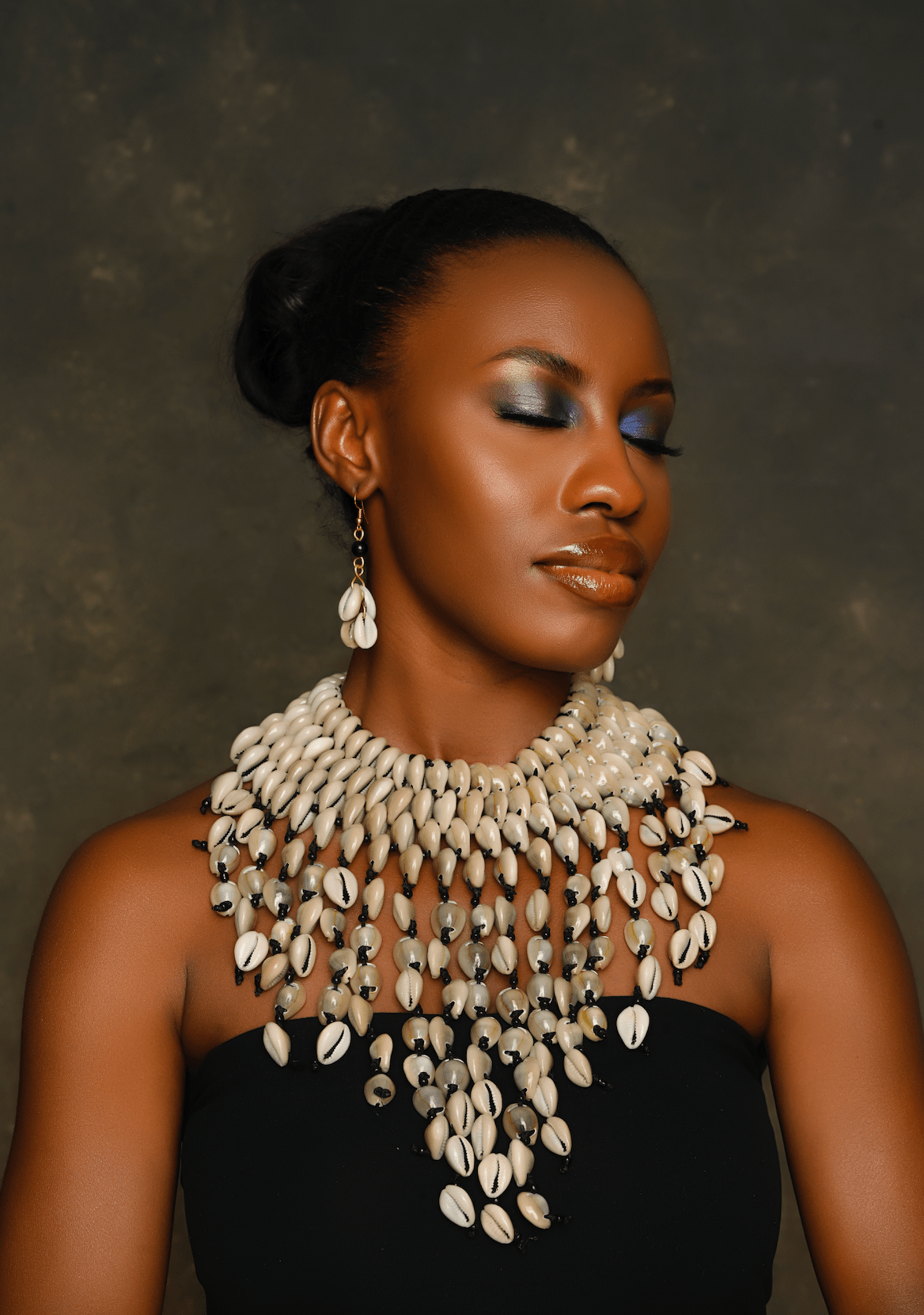 Authentic African Statement Ethnic Cowrie Sea Shell Beaded Tassels Collar Necklace - Fatisha Boutique