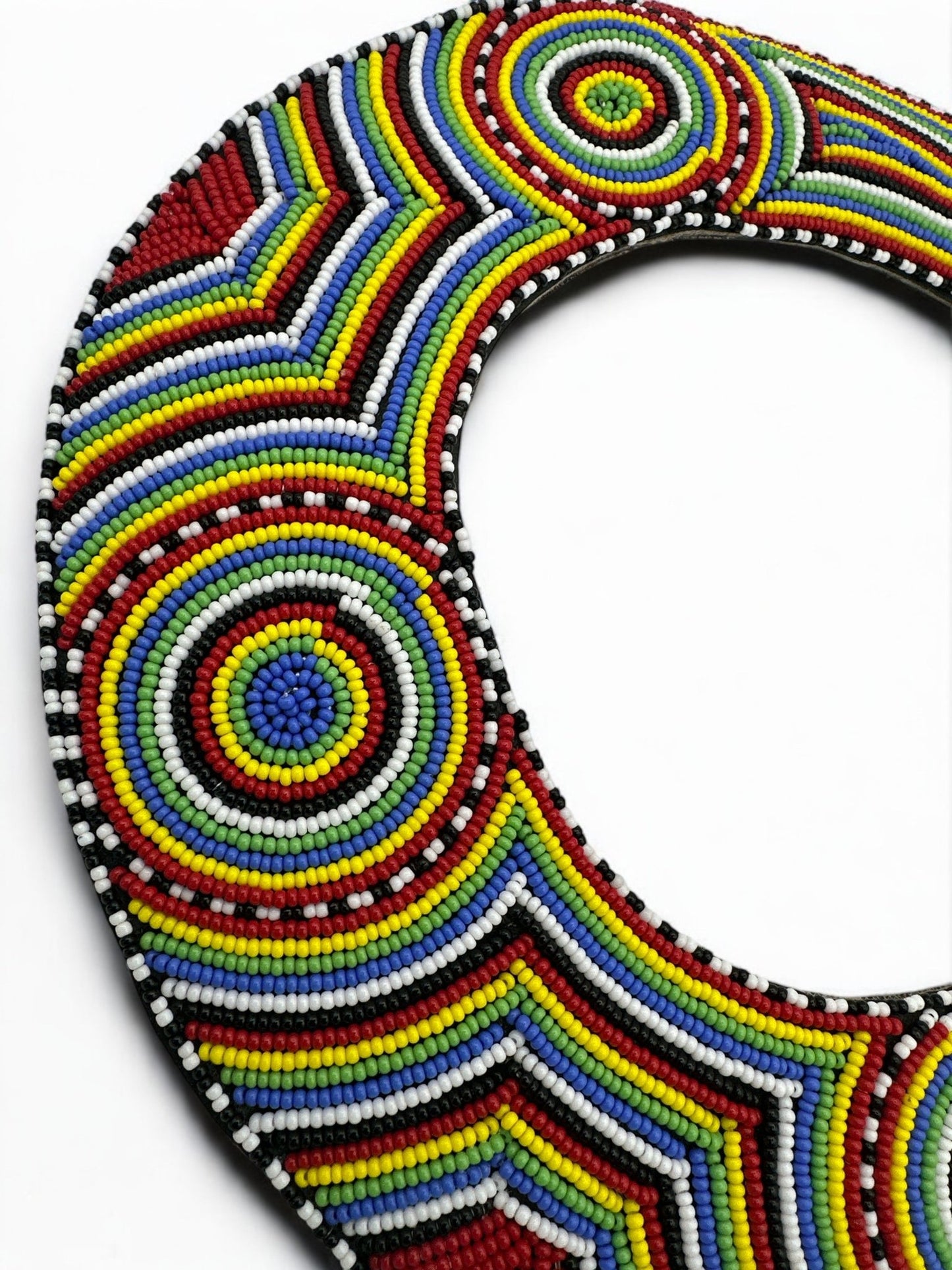 Authentic Handmade Maasai Zulu Beaded Collar Necklace – Multicolour Tribal Ethnic Bib Choker for Women - Fatisha Boutique