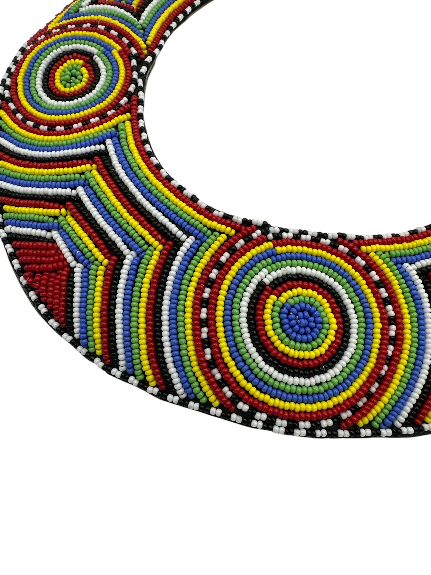 Authentic Handmade Maasai Zulu Beaded Collar Necklace – Multicolour Tribal Ethnic Bib Choker for Women - Fatisha Boutique