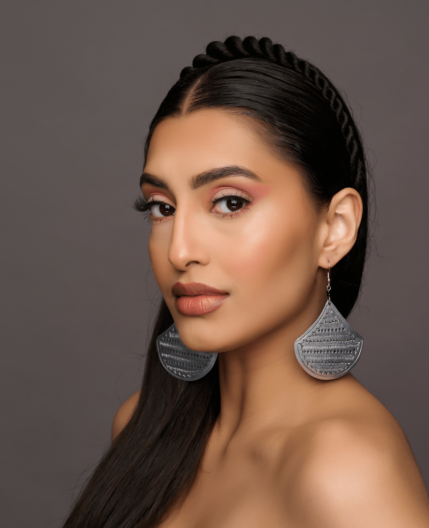 Authentic Lightweight African Engraved Silver Metal Dangle Earrings - Fatisha Boutique