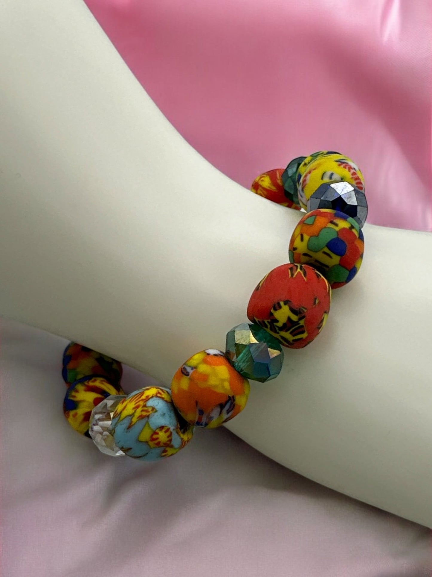 Authentic West African Multicoloured Korobo Beaded Bracelet - Fatisha Boutique