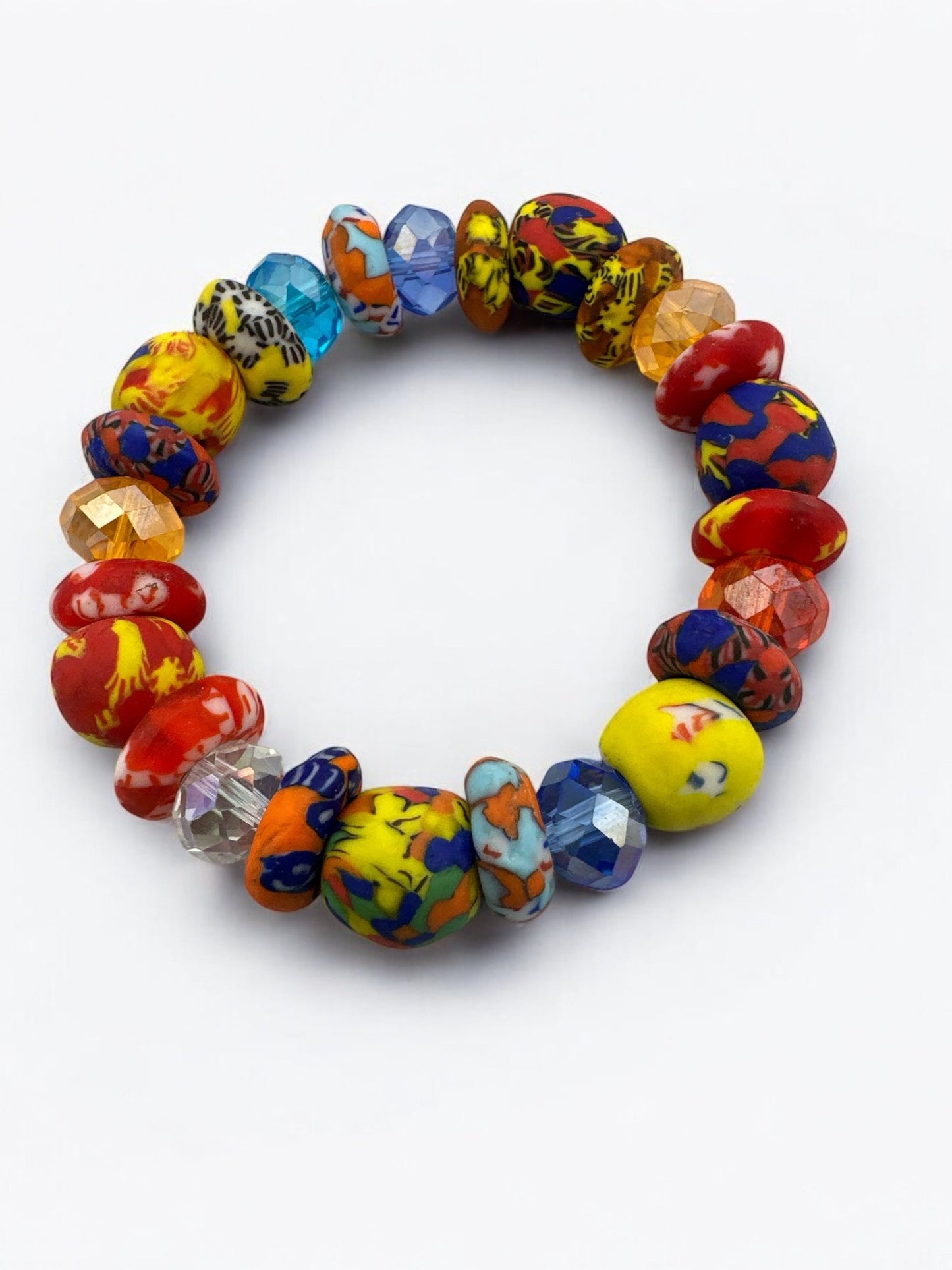 Authentic West African Multicoloured Korobo Beaded Bracelet - Fatisha Boutique