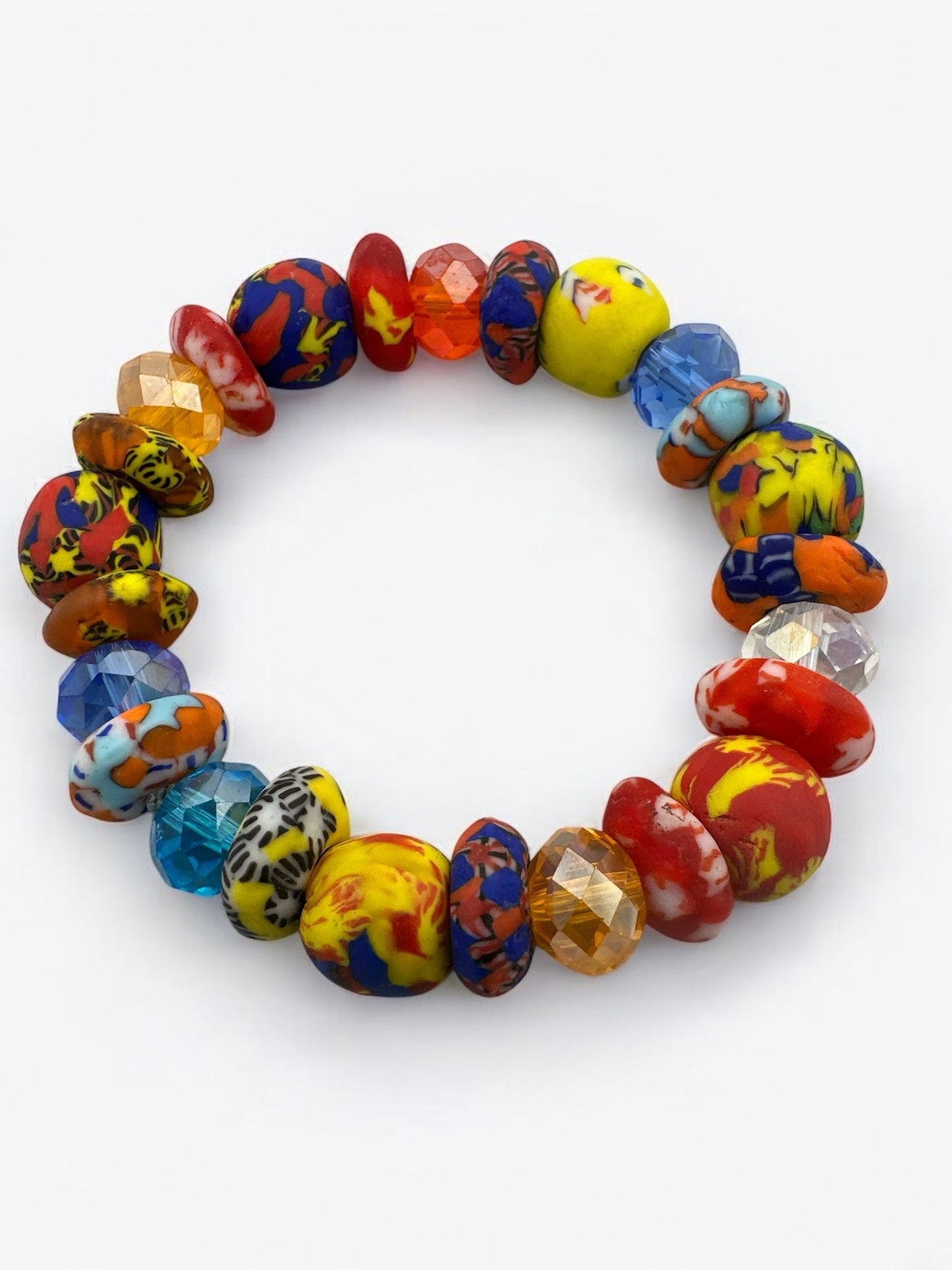 Authentic West African Multicoloured Korobo Beaded Bracelet - Fatisha Boutique