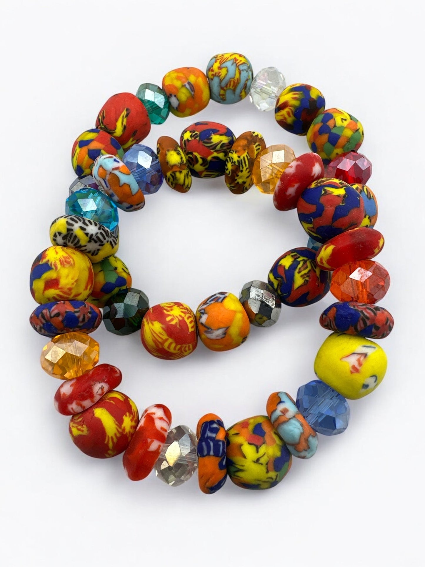 Authentic West African Multicoloured Korobo Beaded Bracelet - Fatisha Boutique
