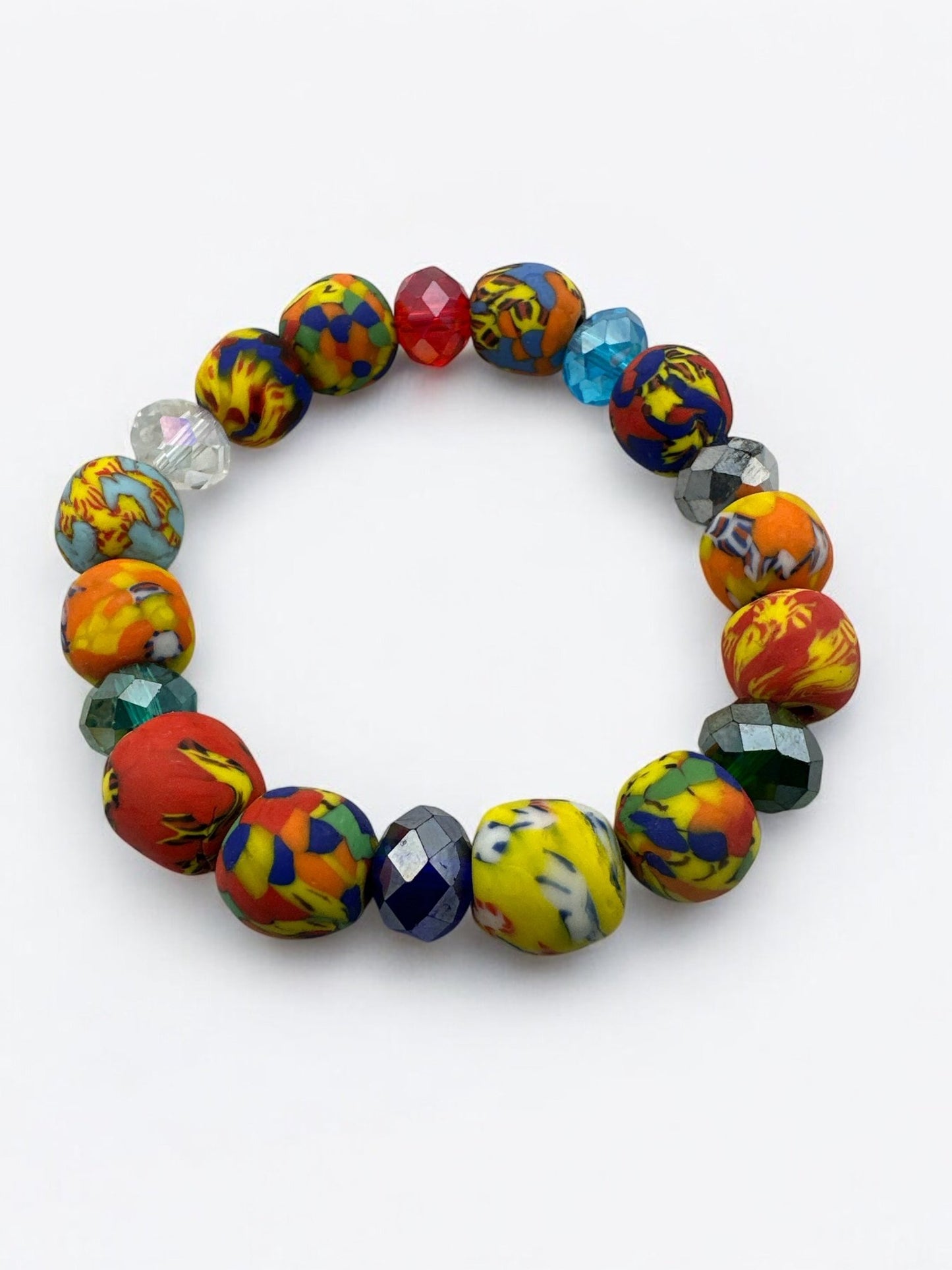 Authentic West African Multicoloured Korobo Beaded Bracelet - Fatisha Boutique