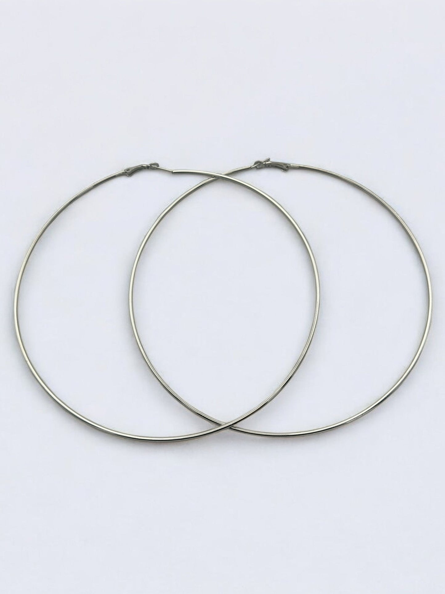 Big 14cm Lightweight Oversized Hoop Earrings – Available in Gold, Black, Silver - Fatisha Boutique