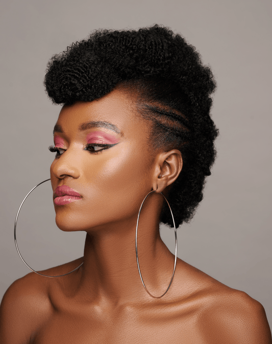 Big 14cm Lightweight Oversized Hoop Earrings – Available in Gold, Black, Silver - Fatisha Boutique