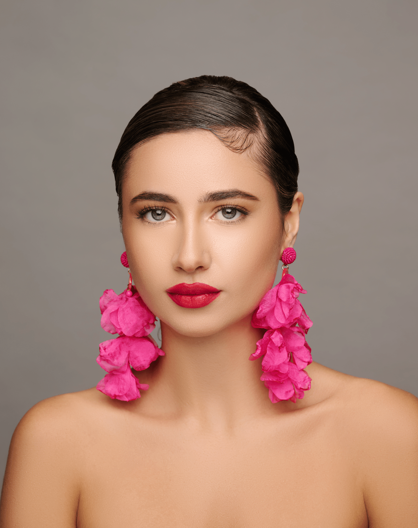 Big Bohemian Long Fringed Flower Tassel Stud Dangle Earrings - Fatisha Boutique