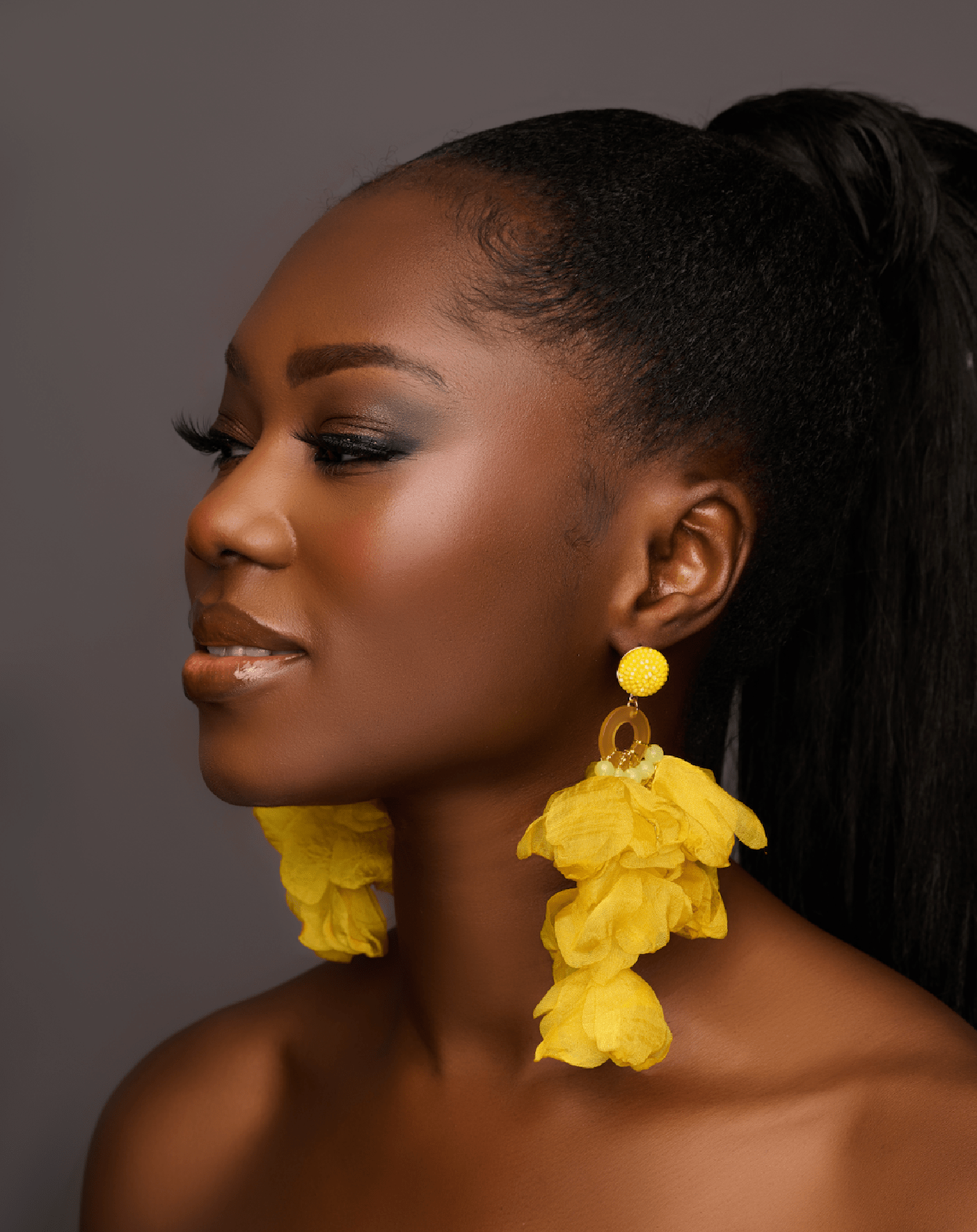 Big Bohemian Long Fringed Flower Tassel Stud Dangle Earrings - Fatisha Boutique